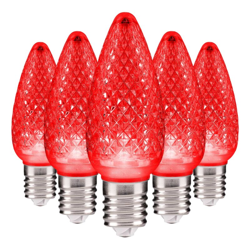 C9 LED Faceted Bulbs E17 Base - Bag of 25 - Image 5
