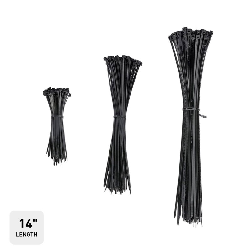 14" Fasteners Zip Ties - Bag of 100