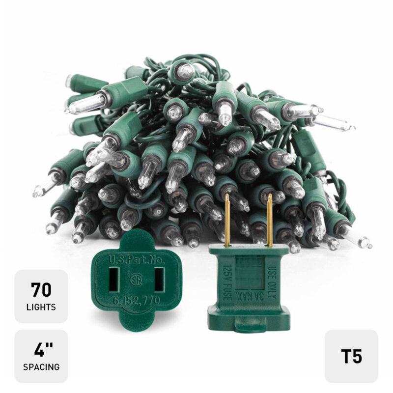 70L T5 Mini LED Light String 4in Bulb Spacing